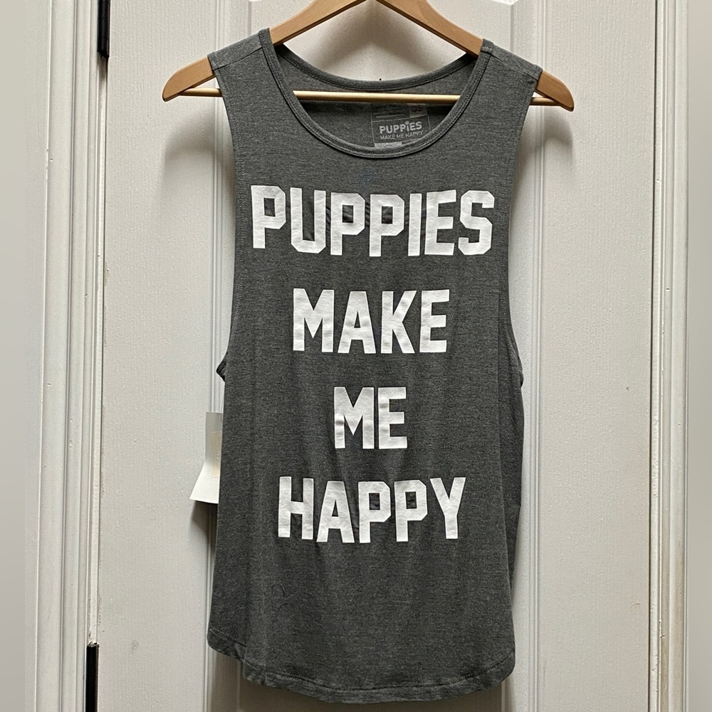 NWT Puppies Make Me Happy Tank